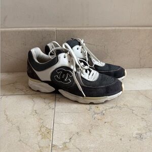 100% authentic CHANEL Black and White Sneakers. Unisex. Good condition. No box.